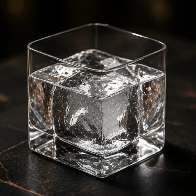 On Precision Ice Block - Hand-Carved Ice Cube